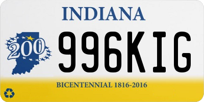 IN license plate 996KIG