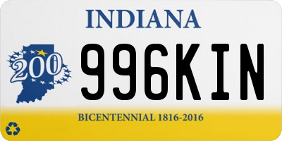 IN license plate 996KIN