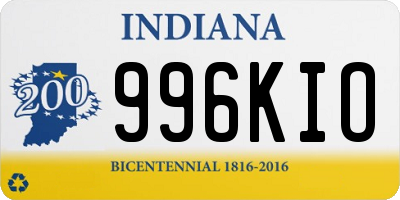 IN license plate 996KIO