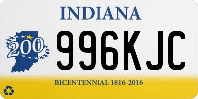 IN license plate 996KJC