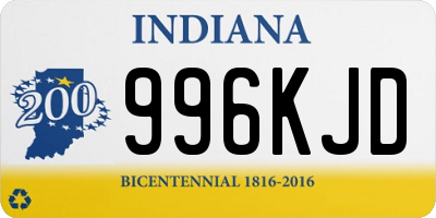 IN license plate 996KJD