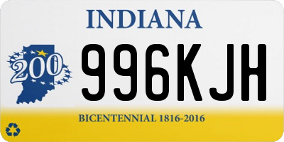 IN license plate 996KJH