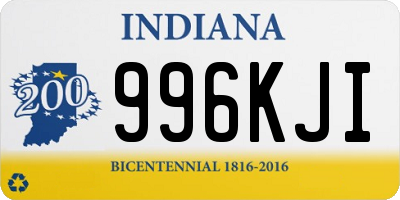 IN license plate 996KJI