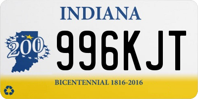 IN license plate 996KJT