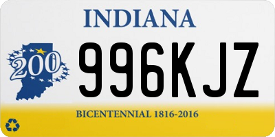 IN license plate 996KJZ