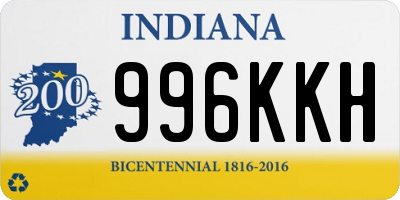 IN license plate 996KKH