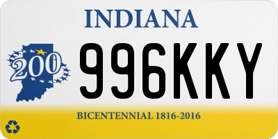 IN license plate 996KKY