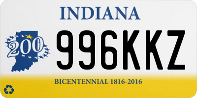 IN license plate 996KKZ