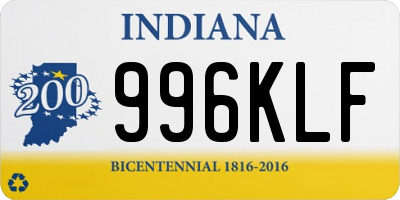 IN license plate 996KLF
