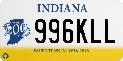 IN license plate 996KLL