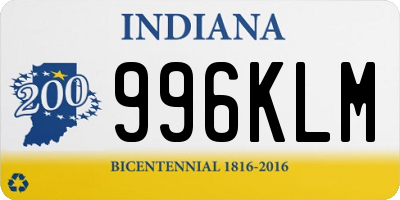 IN license plate 996KLM