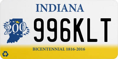 IN license plate 996KLT