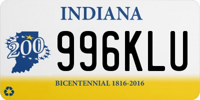 IN license plate 996KLU