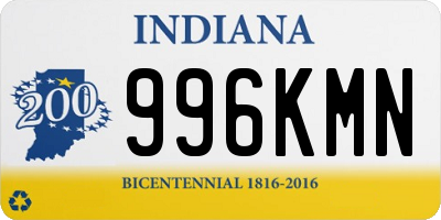 IN license plate 996KMN