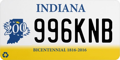 IN license plate 996KNB