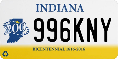 IN license plate 996KNY