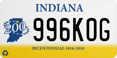 IN license plate 996KOG