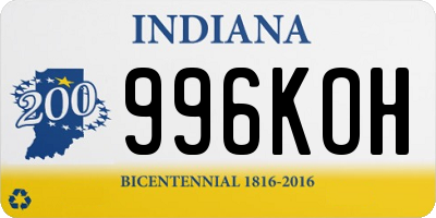 IN license plate 996KOH