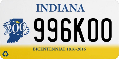 IN license plate 996KOO