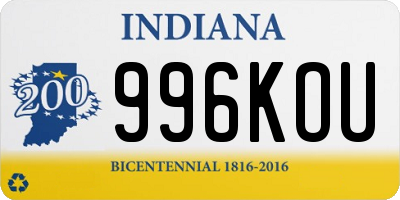 IN license plate 996KOU