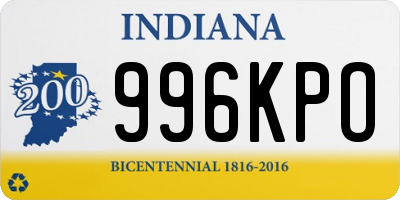 IN license plate 996KPO