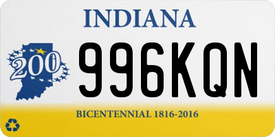 IN license plate 996KQN