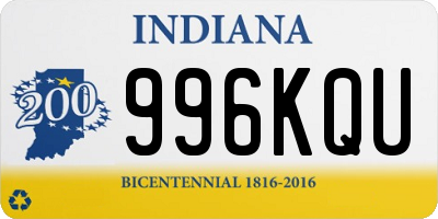 IN license plate 996KQU