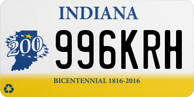 IN license plate 996KRH