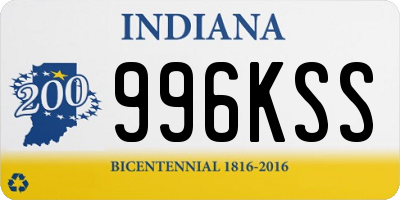 IN license plate 996KSS