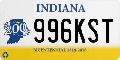 IN license plate 996KST