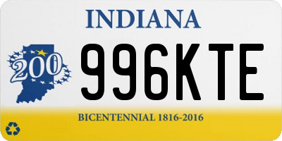 IN license plate 996KTE