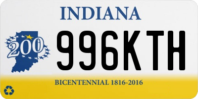 IN license plate 996KTH