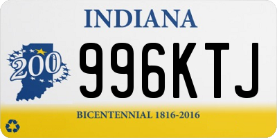 IN license plate 996KTJ