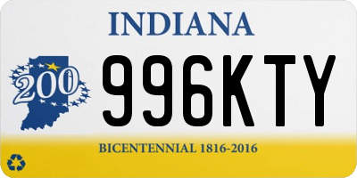 IN license plate 996KTY