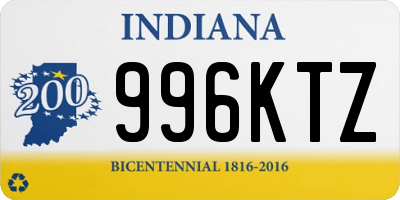 IN license plate 996KTZ