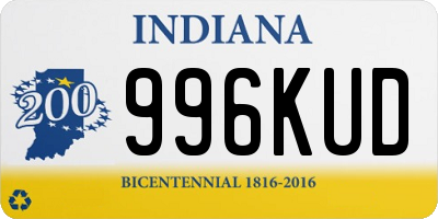 IN license plate 996KUD