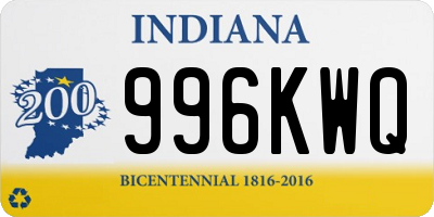 IN license plate 996KWQ