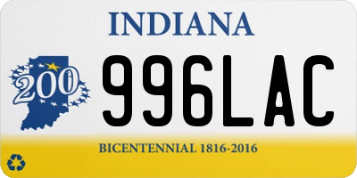 IN license plate 996LAC