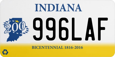 IN license plate 996LAF
