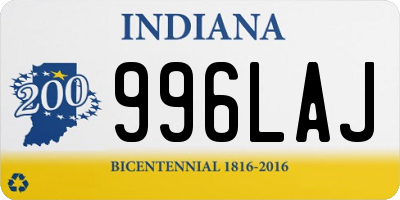 IN license plate 996LAJ