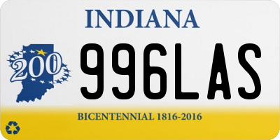 IN license plate 996LAS