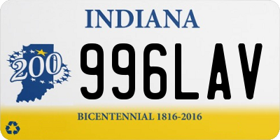 IN license plate 996LAV