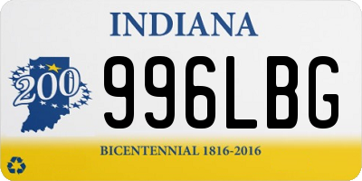 IN license plate 996LBG