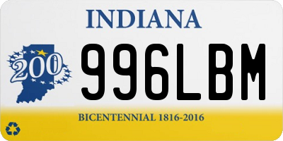 IN license plate 996LBM