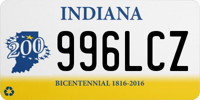 IN license plate 996LCZ