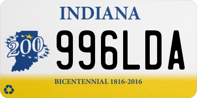 IN license plate 996LDA