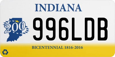 IN license plate 996LDB