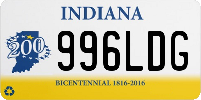 IN license plate 996LDG