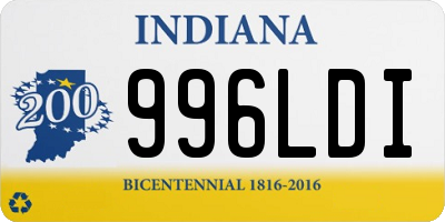 IN license plate 996LDI