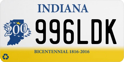 IN license plate 996LDK